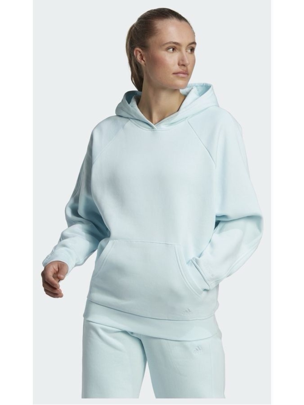 Adidas Light Blue Women's Pullover Hoodie sweatshirt size small
